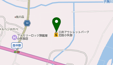 Gap Outlet 三井アウトレットパーク北陸小矢部の地図画像