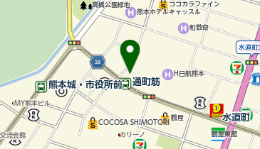 MARKS&WEB 熊本ショップの地図画像