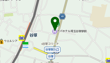 アパホテル〈埼玉谷塚駅前〉の地図画像