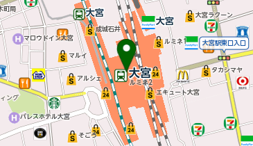 ゴディバ ルミネ大宮の地図画像