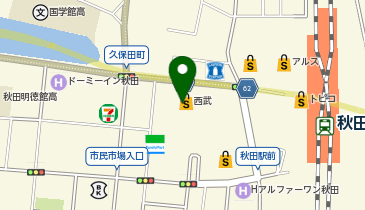 ゴディバ 西武秋田の地図画像