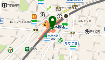 ゴディバ 本厚木ミロードの地図画像