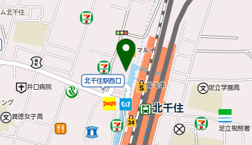 ゴディバ 北千住マルイの地図画像