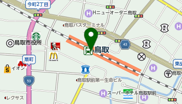 ゴディバ シャミネ鳥取の地図画像