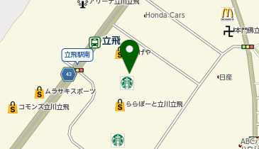 ゴディバ ららぽーと立川立飛の地図画像