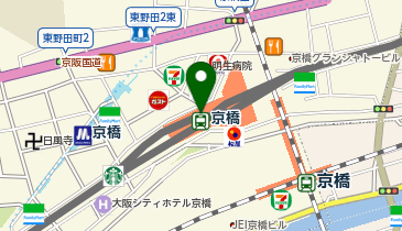 ゴディバ 京阪モール京橋店の地図画像