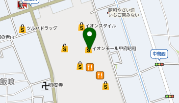 ゴディバ イオンモール甲府昭和の地図画像