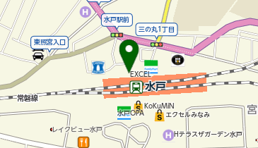 ゴディバ 水戸エクセルの地図画像