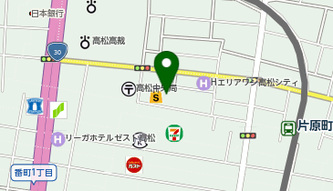 ゴディバ 三越高松の地図画像