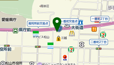 ゴディバ 松山三越の地図画像