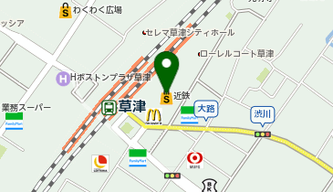 ゴディバ 近鉄草津の地図画像