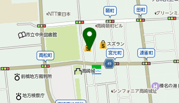 ゴディバ スズラン高崎の地図画像