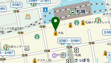 ゴディバ 大丸札幌の地図画像