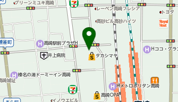ゴディバ 高島屋高崎の地図画像