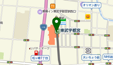 ゴディバ 東武宇都宮の地図画像