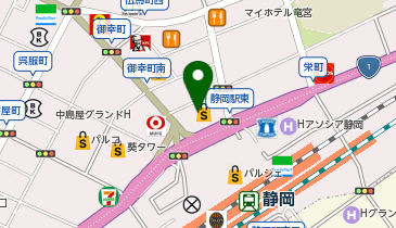 ゴディバ 松坂屋静岡の地図画像