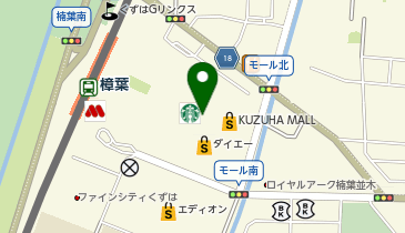 ゴディバ 京阪くずはモールの地図画像