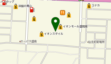 ゴディバ イオンモール盛岡南の地図画像