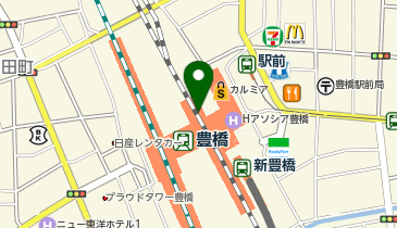 ゴディバ 豊橋カルミアの地図画像