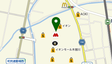 ゴディバ イオンモール木曽川の地図画像