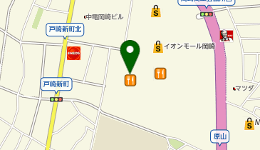 ゴディバ イオンモール岡崎の地図画像