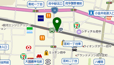 ゴディバ ぷらりと京王府中の地図画像