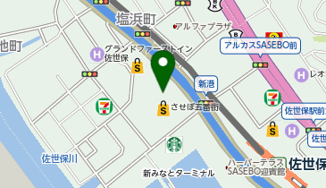ゴディバ させぼ五番街の地図画像