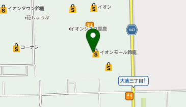ゴディバ イオンモール鈴鹿の地図画像
