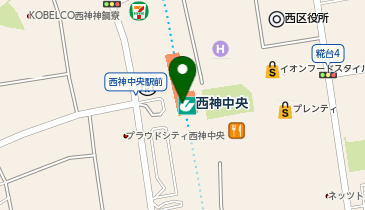 ゴディバ エキソアレ西神中央の地図画像