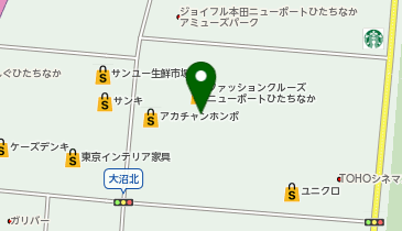 ゴディバ ニューポートひたちなかファッションクルーズの地図画像