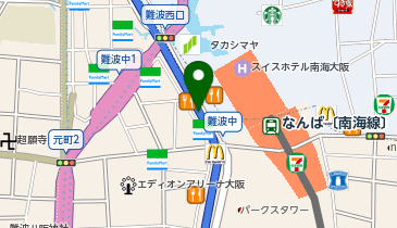 ペッパーランチ 南海難波店の地図画像