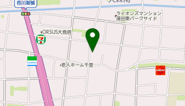 メナード 羽田東こうじやの地図画像
