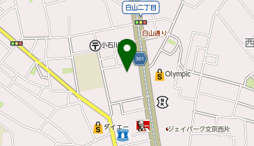 エコリング小石川店の地図画像