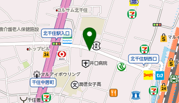 エコリング北千住店の地図画像