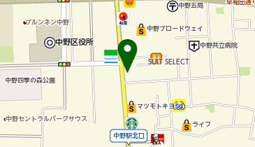 エコリング中野店の地図画像