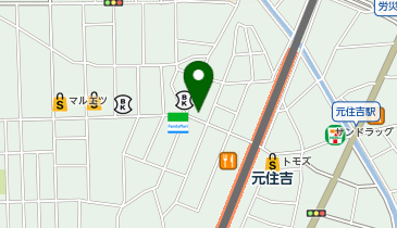 エコリング元住吉店の地図画像