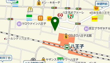小田原鮮魚と炭焼牛たん かっこ 八王子店の地図画像