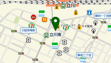 千の庭 立川店の地図画像