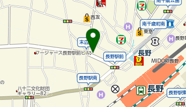 くいもの屋わん 長野駅前店の地図画像