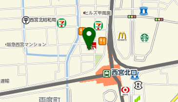 くいもの屋わん 西宮北口店の地図画像