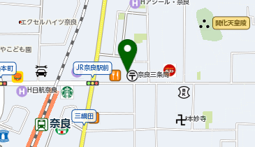 九州自慢 奈良三条通り店の地図画像