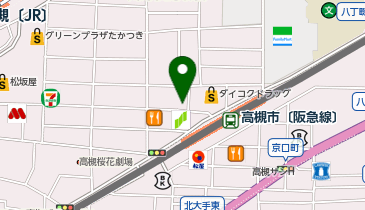 くいもの屋わん 阪急高槻店の地図画像