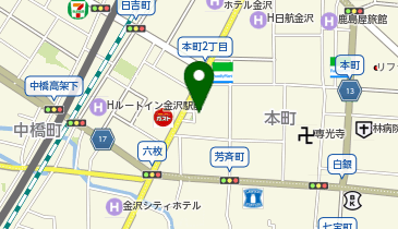 九州自慢 金沢駅前店の地図画像