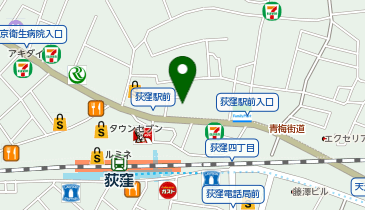 小田原鮮魚と炭焼牛たん かっこ荻窪北口店の地図画像