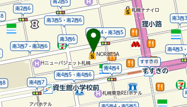 くいもの屋わん 南三条ノルベサ店の地図画像