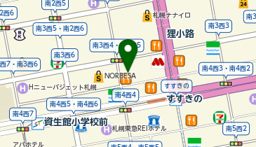 北海道の旬味 南3西4 うにとかにといくらの地図画像