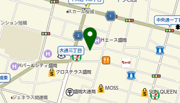 炭火焼 鶏料理と鶏だしおでん て鶏あし鶏 盛岡大通店の地図画像