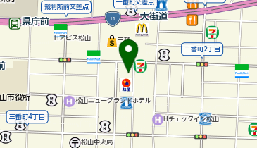 九州自慢 松山大街道店の地図画像