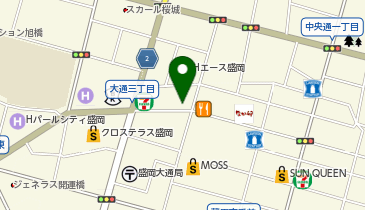 鉄板焼肉 もつ 馬肉 だだ乃屋 盛岡大通りの地図画像