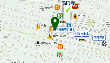 武蔵野うどん とこ井 高円寺店の地図画像